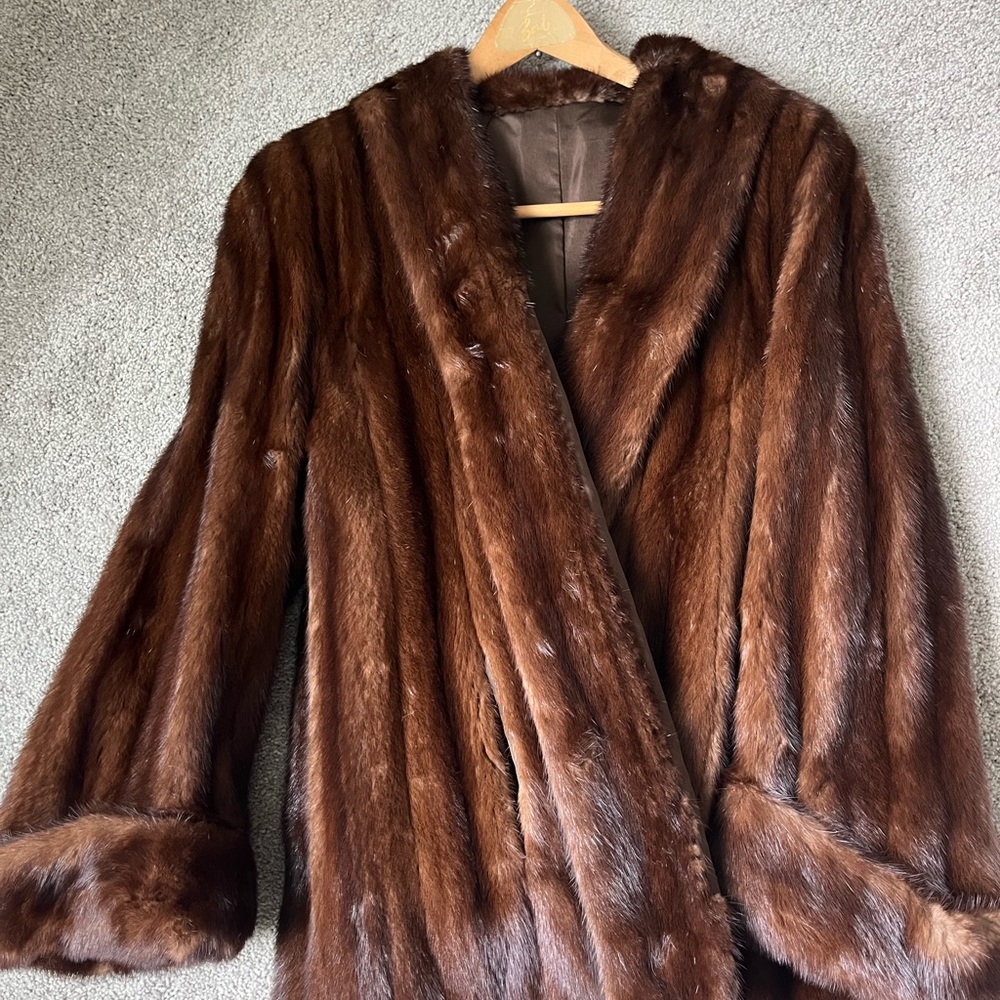 Mid Length Brown Fur Coat
